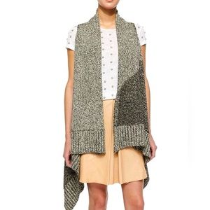 ALICE + OLIVIA Nessa Mixed-Stitch Long Cascading Cardigan Vest 🔹 Size SP